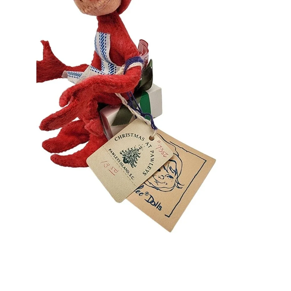 Vintage 1991 Annalee Red Christmas Elf Doll 10